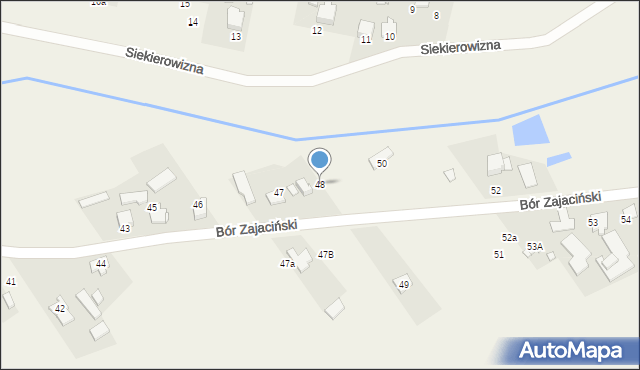 Bór Zajaciński, Bór Zajaciński, 48, mapa Bór Zajaciński