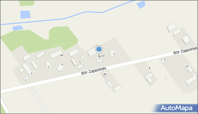 Bór Zajaciński, Bór Zajaciński, 6, mapa Bór Zajaciński