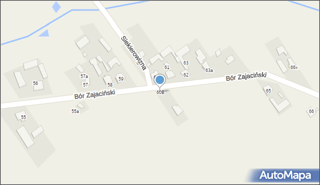Bór Zajaciński, Bór Zajaciński, 60B, mapa Bór Zajaciński