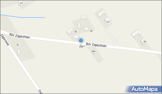 Bór Zajaciński, Bór Zajaciński, 85a, mapa Bór Zajaciński
