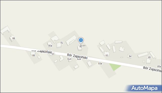 Bór Zajaciński, Bór Zajaciński, 92, mapa Bór Zajaciński