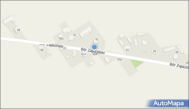 Bór Zajaciński, Bór Zajaciński, 92a, mapa Bór Zajaciński