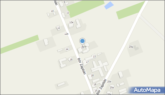 Bór Zapilski, Bór Zapilski, 15, mapa Bór Zapilski