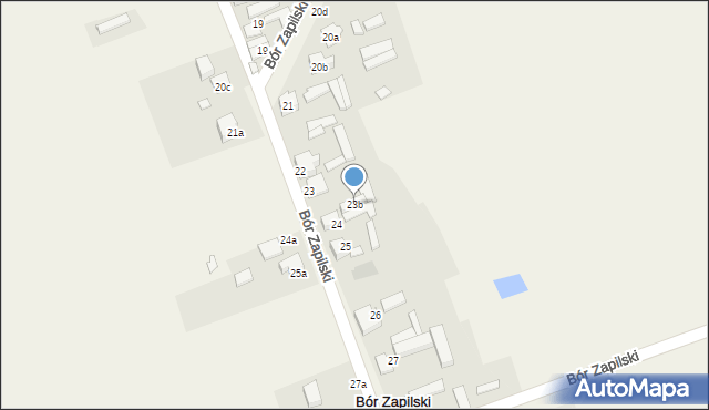 Bór Zapilski, Bór Zapilski, 23b, mapa Bór Zapilski