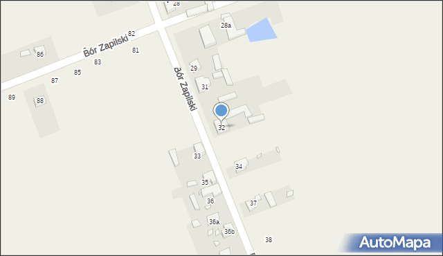 Bór Zapilski, Bór Zapilski, 32, mapa Bór Zapilski