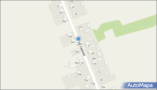 Bór Zapilski, Bór Zapilski, 44c, mapa Bór Zapilski