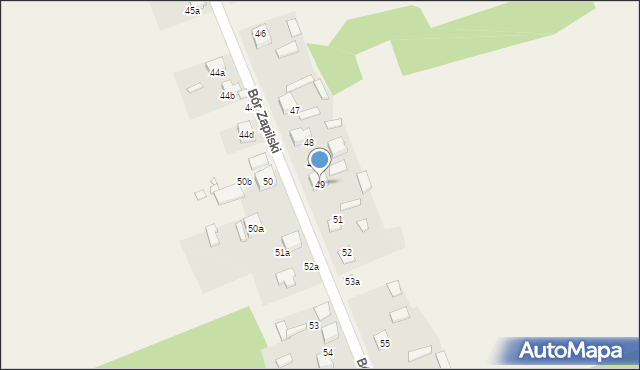 Bór Zapilski, Bór Zapilski, 49, mapa Bór Zapilski