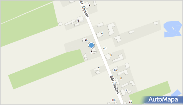 Bór Zapilski, Bór Zapilski, 5, mapa Bór Zapilski