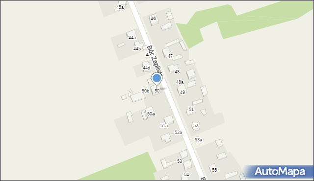 Bór Zapilski, Bór Zapilski, 50, mapa Bór Zapilski