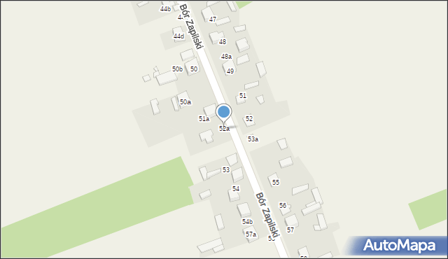 Bór Zapilski, Bór Zapilski, 52a, mapa Bór Zapilski