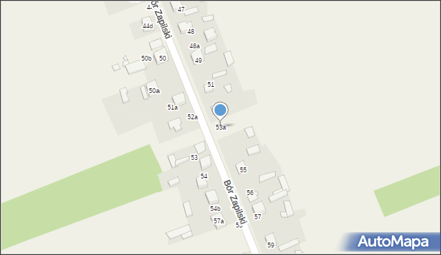 Bór Zapilski, Bór Zapilski, 53a, mapa Bór Zapilski