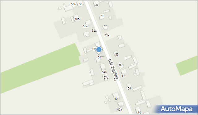 Bór Zapilski, Bór Zapilski, 54, mapa Bór Zapilski