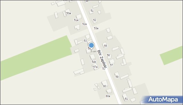 Bór Zapilski, Bór Zapilski, 54a, mapa Bór Zapilski