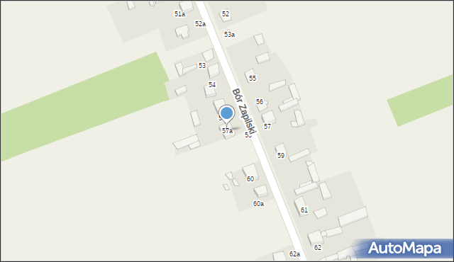 Bór Zapilski, Bór Zapilski, 57a, mapa Bór Zapilski