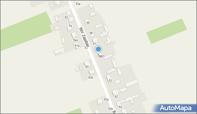 Bór Zapilski, Bór Zapilski, 59a, mapa Bór Zapilski