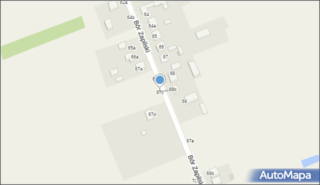 Bór Zapilski, Bór Zapilski, 67c, mapa Bór Zapilski