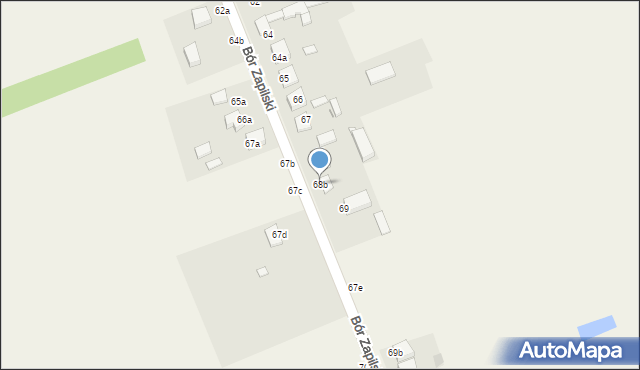 Bór Zapilski, Bór Zapilski, 68b, mapa Bór Zapilski