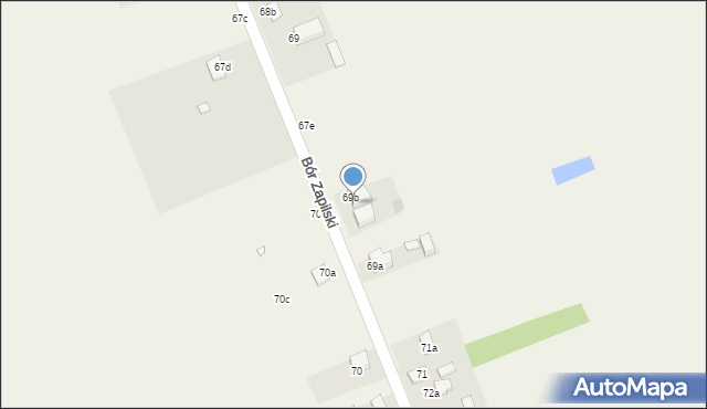 Bór Zapilski, Bór Zapilski, 69c, mapa Bór Zapilski