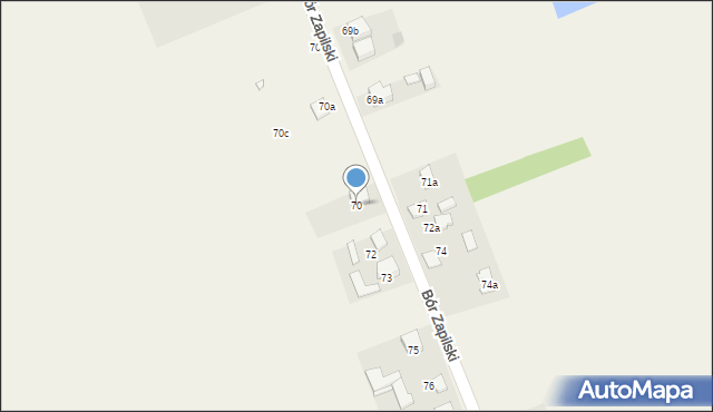 Bór Zapilski, Bór Zapilski, 70, mapa Bór Zapilski