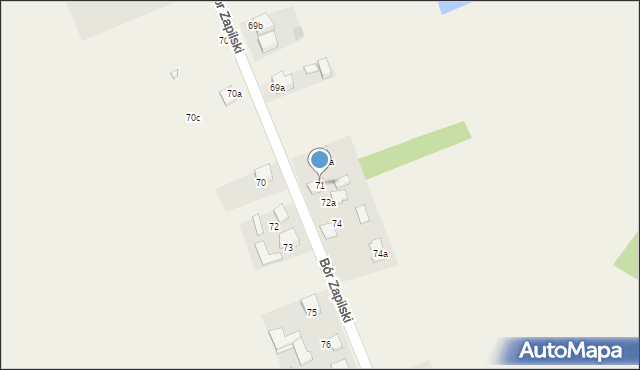 Bór Zapilski, Bór Zapilski, 71, mapa Bór Zapilski