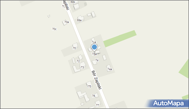 Bór Zapilski, Bór Zapilski, 72a, mapa Bór Zapilski