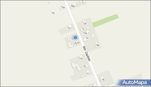 Bór Zapilski, Bór Zapilski, 73, mapa Bór Zapilski