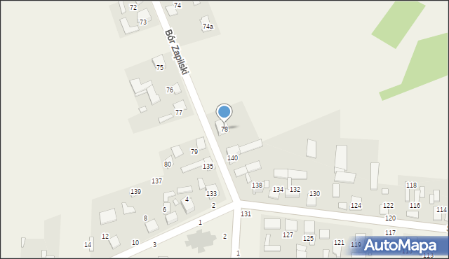 Bór Zapilski, Bór Zapilski, 78, mapa Bór Zapilski