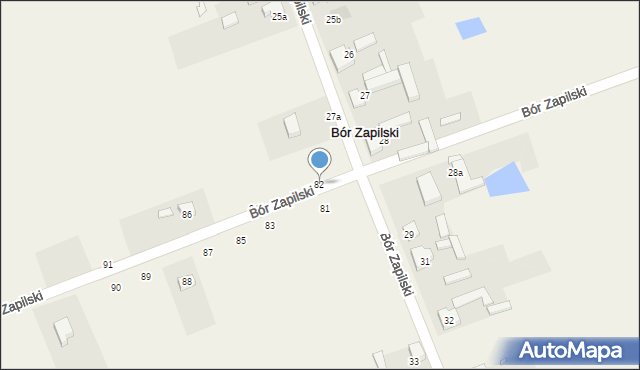 Bór Zapilski, Bór Zapilski, 82, mapa Bór Zapilski