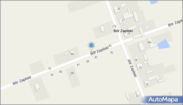 Bór Zapilski, Bór Zapilski, 84, mapa Bór Zapilski