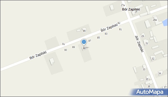 Bór Zapilski, Bór Zapilski, 88, mapa Bór Zapilski