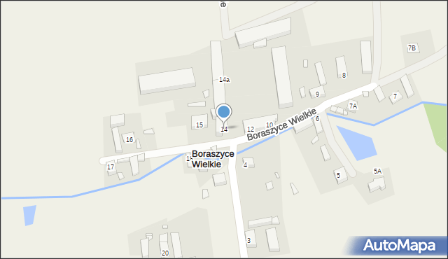 Boraszyce Wielkie, Boraszyce Wielkie, 14, mapa Boraszyce Wielkie