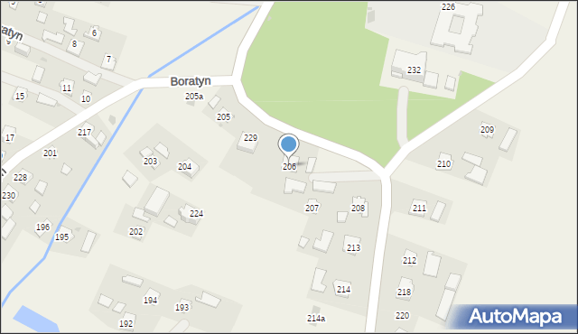 Boratyn, Boratyn, 206, mapa Boratyn