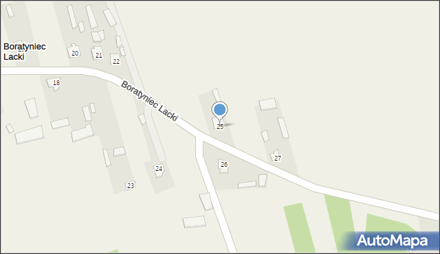 Boratyniec Lacki, Boratyniec Lacki, 25, mapa Boratyniec Lacki