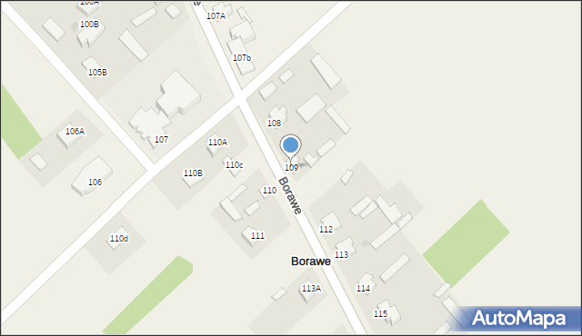 Borawe, Borawe, 109, mapa Borawe