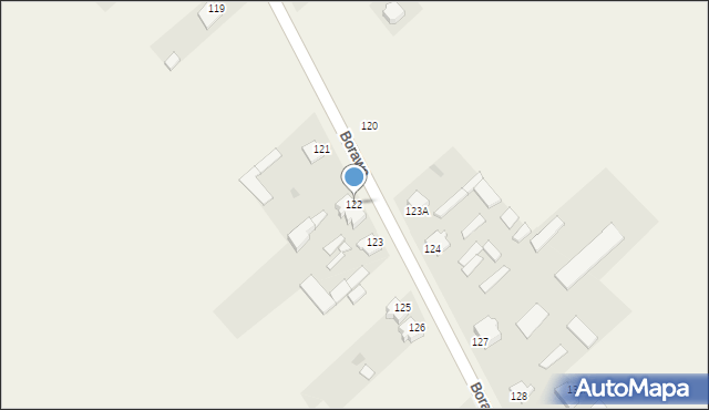 Borawe, Borawe, 122, mapa Borawe