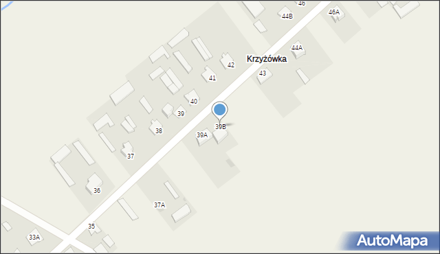 Borawe, Borawe, 39B, mapa Borawe