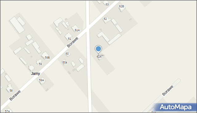 Borawe, Borawe, 62A, mapa Borawe