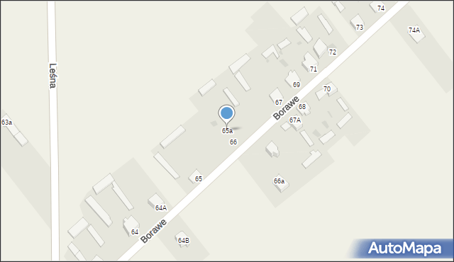 Borawe, Borawe, 65a, mapa Borawe