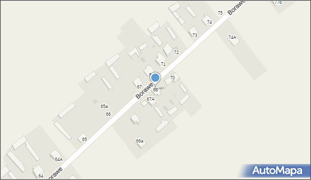 Borawe, Borawe, 68, mapa Borawe