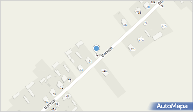Borawe, Borawe, 75, mapa Borawe