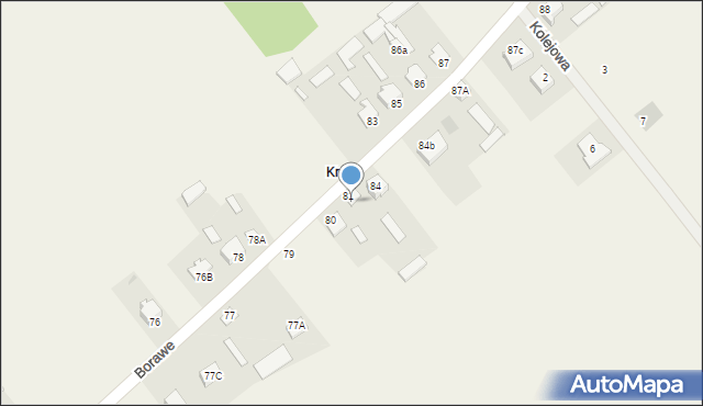 Borawe, Borawe, 82, mapa Borawe