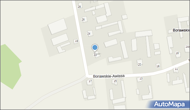 Borawskie-Awissa, Borawskie-Awissa, 22, mapa Borawskie-Awissa