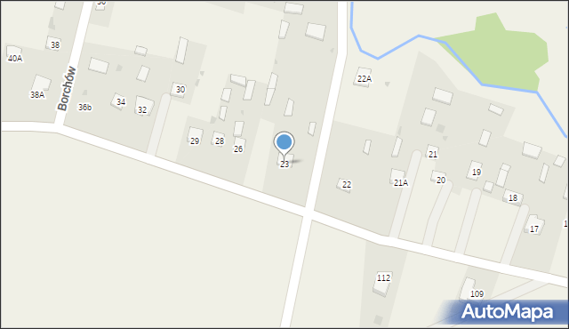 Borchów, Borchów, 23, mapa Borchów