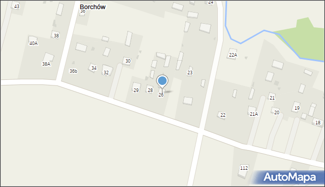 Borchów, Borchów, 26A, mapa Borchów