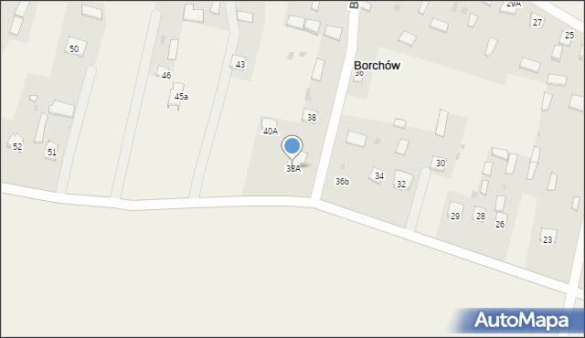 Borchów, Borchów, 38A, mapa Borchów