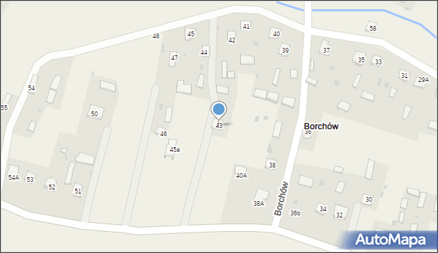 Borchów, Borchów, 43, mapa Borchów