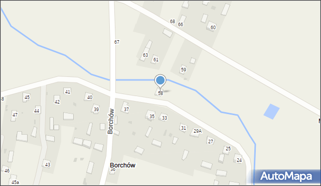 Borchów, Borchów, 58, mapa Borchów