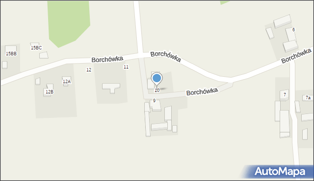 Borchówka, Borchówka, 10, mapa Borchówka