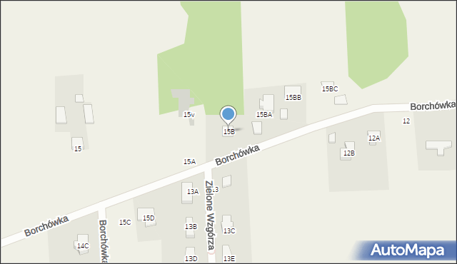 Borchówka, Borchówka, 15B, mapa Borchówka