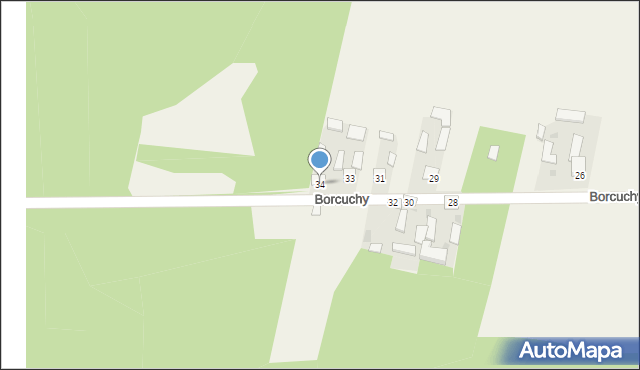 Borcuchy, Borcuchy, 34, mapa Borcuchy